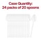Smarty Had A Party Solid White Moderno Disposable Plastic Dinner Spoons, 240PK 9340WH-SP-CASE - alternate 9