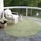 Homeroots 8' Artichoke Green And Ivory Round Abstract Washable Indoor Outdoor Area Rug 596982 - alternate 7