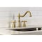 Kingston Brass Double-Handle Widespread Kitchen Faucet, Brushed Brass KB1797BEXLS - alternate 5