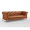 Homeroots 85" Camel Faux Leather Manufactured Wood Sofa 543961 - alternate 9