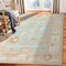 Homeroots 9' X 12' Blue and Orange Floral Stain Resistant Indoor Outdoor Area Rug 531499 - alternate 7