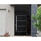 Vdomdoors Steel Door Deux 6083 Black Enamel Sidelight and Transom Window Sidelite Stainless Inserts Entry Doo DEUX6083EXD-BLK-W36+12 x H80+16-RH-I - alternate 4