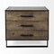 Homeroots 20in Brown and Black Distressed Accent Cabinet With Three Drawers 391997 - alternate 5