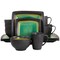 Gibson Elite Ocean Paradise 16 Piece Square Stoneware Dinnerware Set in Jade 100736.16RM - alternate 1