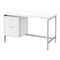 Homeroots 47" White and Silver Computer Desk With Two Drawers 333387 - alternate 4