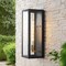 Jonathan Y Berlin 20" Modern Industrial Rectangular Iron/Glass LED Outdoor Lantern, Black/Gold Painting JYL7619A - alternate 6
