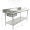 Amgood 30 in. x 72 in. Stainless Steel Work Table with Built-in Left Prep Sink and Faucet AMG WTWTPS-3072-L-F-Z - alternate 8