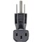 Tripp Lite NEMA 5-15P TO IEC-320-C13 DOWNWARD POWER ADAPTER - 10A, 125V, BLACK P006-000-DA - alternate 3
