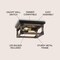 Jonathan Y Cheshire 13" 2-Light Iron Rustic Farmhouse LED Flush Mount, Brown/Black JYL7480A - alternate 8