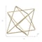 Homeroots 6" Gold Metal Open Geometric Tabletop Sculpture 635381 - alternate 7