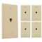 Newhouse Hardware Ivory 1-Gang Telephone Data Jack Wall Plate, 6P4C, for RJ11 Telephone Cables, Single Port, 5PK PHP-IV-05 - alternate 1