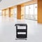 Luxor Utility Cart with Lipped Plastic Shelves, Polyethylene, 400 lb Load Capacity, 3 Shelves, 24 in L HE34-B - alternate 13