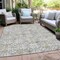 Homeroots 3' X 5' Gray Ivory And Brown Floral Washable Indoor Outdoor Area Rug 595955 - alternate 7