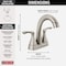 Delta Sandover Brushed Nickel 2-Handle Centerset Pull-Down Bathroom Faucet 25748LF-SPPD - alternate 5