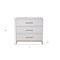 Homeroots 36" White Solid Wood Three Drawer Chest 524126 - alternate 5