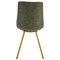 Leisuremod Markley Modern Leather Dining Chair with Gold Legs, Olive Green, 4PK MCG18G4 - alternate 7