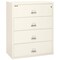 Fireking 4 Drawer, 1 Hr Fire & Impact Rated, 44" Wide Lateral Ivory White 4-4422-CIW - alternate 1