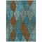 Homeroots 3' X 5' Teal Blue Aqua And Brown Argyle Washable Indoor Outdoor Area Rug 613735 - alternate 8