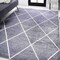 Jonathan Y Cole Minimalist Diamond Trellis Gray/White 4 ft. x 6 ft. Area Rug SEU102F-4 - alternate 7