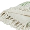 Homeroots Gray and Green Woven Cotton Throw Blanket with Fringe 519078 - alternate 6