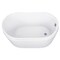 Kingston Brass 52-Inch Acrylic Oval Double Slipper Freestanding Tub with Overflow/Drain Assembly VTRS522928M8 - alternate 5