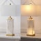 Jonathan Y Elizabeth 27.5" Contemporary Coastal Rectangular Alabaster LED Table Lamp w/Nightlight Base, White/Go JYL6201A - alternate 11
