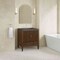 James Martin Vanities Myrrin 30" Single Vanity, Mid-Century Walnut w/ 3 CM Parisien Bleu Silestone Top 485-V30-WLT-3PBL - alternate 7