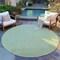 Homeroots 8' Mint Green Round Geometric Washable Indoor Outdoor Area Rug 607490 - alternate 6