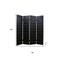 Homeroots 84" Black Faux Leather Folding Four Panel Screen Room Divider 274733 - alternate 4