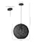 Jonathan Y Lacey 16 in. 1-Light Modern Bohemian Woven Paper Rope Round Globe LED Pendant, Black JYL1135B - alternate 10
