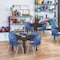 Regency Square Kee Mobile Adjustable Classroom Table W/ 4 Andy Chairs, 30 in W, 30 in L, Neo Walnut TB3030NWAPCBK45NV - alternate 6