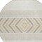 Homeroots 8' Ivory Beige And Taupe Round Southwestern Washable Indoor Outdoor Area Rug 613917 - alternate 7