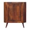 Homeroots 39" Chestnut Solid Wood Three Tier Bookcase 654265 - alternate 8