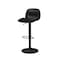 Homeroots Set of Four Black Heavy Duty Plastic and Metal Mid Back Adjustable Height Swivel Bar Chairs 565373 - alternate 6