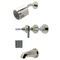 Kingston Brass Triple-Handle Tub and Shower Faucet, Polished Nickel KBX8136KPS - alternate 1