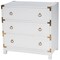Homeroots 28" White Solid Wood Three Drawer Dresser 389785 - alternate 5