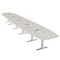 Skutchi Designs Arc Boat Conference Table With Power, 48 in W, 264 in L HAR-ABOT-48X264-T-K458-ESIL - alternate 1