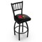 Holland Bar Stool Co 30" Blk Wrinkle Louisville Swivel Bar Stool, Jailhouse Back L01830Lville - alternate 1