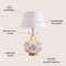 Jonathan Y Highland 30.75" Gourd Glass LED Table Lamp, Mercury Silver/Gold JYL6206A - alternate 8