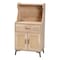 Baxton Studio Pavone Mid-Century Modern Oak Brown Wood Kitchen Cabinet 252-14025-ZORO - alternate 1