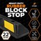 Xpose Safety Parking Block, Rubber, 2 in Height, 22 in Length, Yellow/Black, 24 PK PBSY-2-24-X - alternate 7