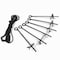 King Canopy 6-Piece Ground Anchor Kit, 15in Steel Powder Coated, Auger Style w/60 feet of Rope, Black A6200 - alternate 1