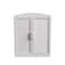 Homeroots Set Of Four White Wood Corner Accent Cabinet With Two Doors 712128 - alternate 1