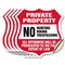 Signmission Private Property Shield Sign No Hunting, 6 inch X 6 inch, Vinyl Decal, 5PK SHI-D-5PACK-6-446 - alternate 1