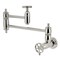 Kingston Brass Wall Mount Pot Filler Faucet with Knurled Handle, Polished Nickel KS3106RKX - alternate 1
