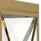 Homeroots Set of Three Clear And Gold Glass And Stainless Steel Floor Lantern Candle Holders, 3PK 719765 - alternate 5