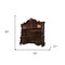 Homeroots 76" Dark Brown Wood Peninsula Credenza Desk With Four Cabinets Three Drawers 491399 - alternate 4