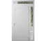 Vdomdoors Front Exterior Prehung Metal-Plastic Door, Manux 8111 White Silk, Side and Top Sidelite Transom, Of MANUX8111EXD-WS-W36+12xH80+14-LH - alternate 1