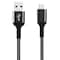 Sanoxy 2m/ 6ft USB 2.0 A Male to C Male Braided Cable 480M 3A, Black SANOXY-U2119-1102 - alternate 2