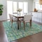 Homeroots 5' X 8' Turquoise Green And Ivory Abstract Washable Indoor Outdoor Area Rug 602600 - alternate 8